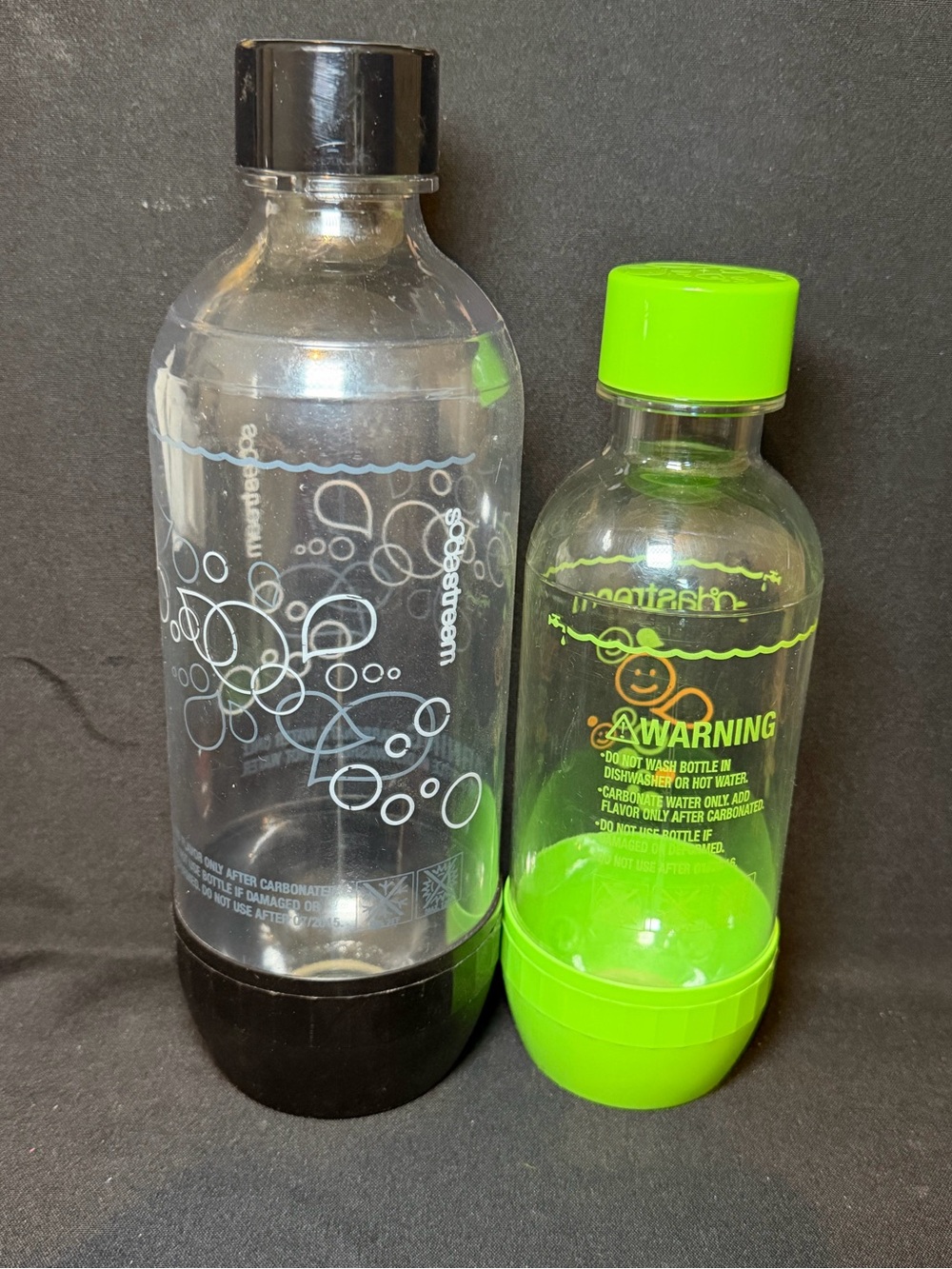 SodaStream G100 Bottles Set of 2 BPA Free Plastic Clear Just Bottles